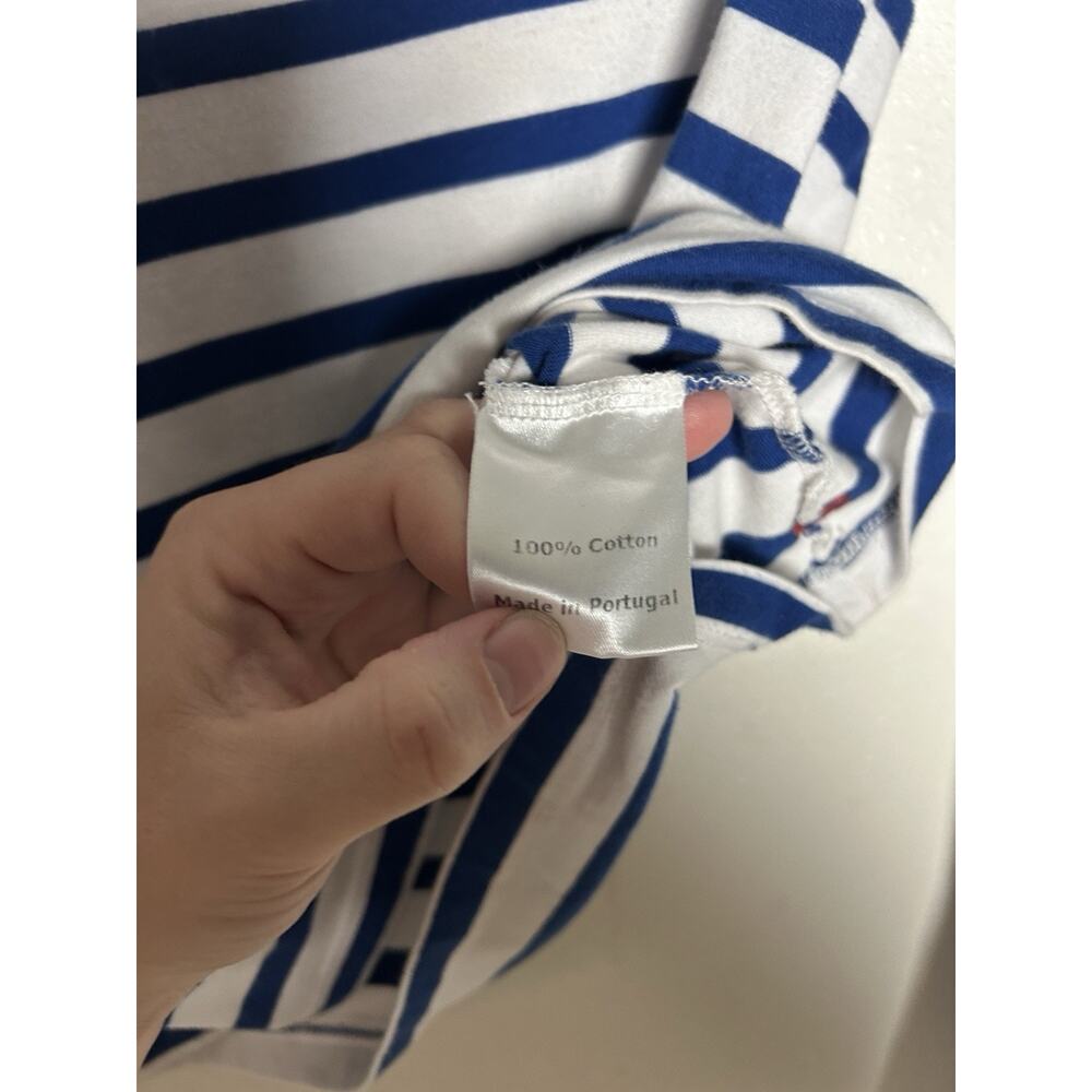 La Ligne Lean Lines Tee In White Blue Nautical Classic Size XS - Picture 4 of 6